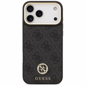 GUESS Suojakuori IPHONE 17 Pro Max MagSafe GUHMP17XP4GRMDEK (PU W/ 4G Strass Logo) musta