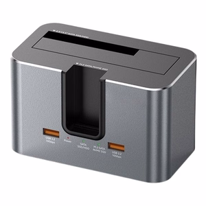 Kaksipaikkainen telakointiasema, M.2 SATA/NVMe, 2,5"/3,5" SSD/HDD, 2x USB-A, USB-C