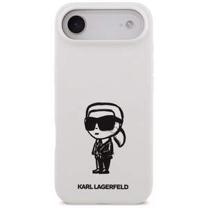 KARL LAGERFELD suojakuori iPhone 17 Air MagSafe-yhteensopiva KLHMP17MSKIGROH (Silicone W/ KL Sketch & Logo) valkoinen