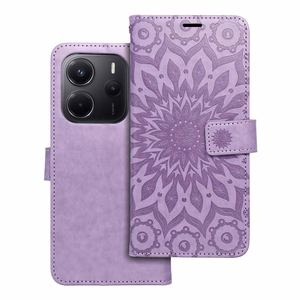 MEZZO kirjakotelo XIAOMI Redmi Note 14 5G:lle mandala violetti