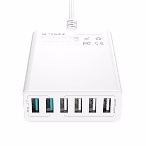 Laturi 6x USB Blitzwolf BW-S15, QC 3.0, 60 W (valkoinen)