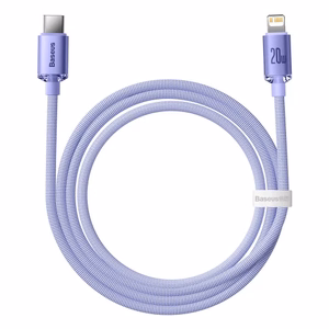 USB Cable Baseus "CAJY000205" Violet "Type-C / Lightning" 200cm (up to 20W)