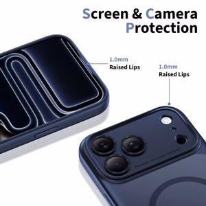 Tech-Protect Magpeak Magsafe CC Suojakuori iPhone 17 Pro:lle - mattainen laivastonsininen