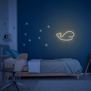 Neon LED-valo WHALE lämmin valkoinen Bat + USB FLNE09 Forever Light