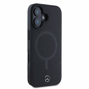 Mercedes Smooth Nahkainen MagSafe Suojakuori iPhone 16 Plus:lle - Musta