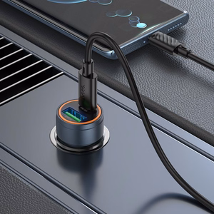 Car charger Hoco Z57A 30W (1xUSB 1xUSB-C) black