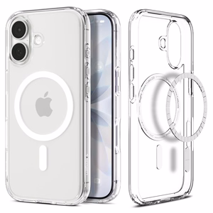 Spigen Ultra Hybrid Mag Magsafe ACS10380 Suojakuori iPhone 17:lle - kirkas/valkoinen