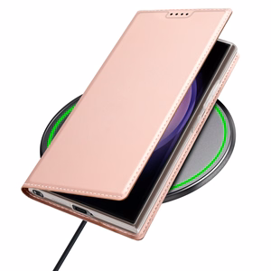 Dux Ducis Skin Pro kotelo Samsung S24 Ultra läpällä - vaaleanpunainen