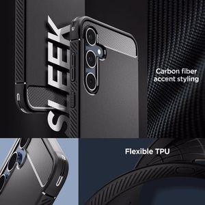 Spigen Rugged Armor suojakuori laitteelle Samsung Galaxy A55 5G, mattamusta