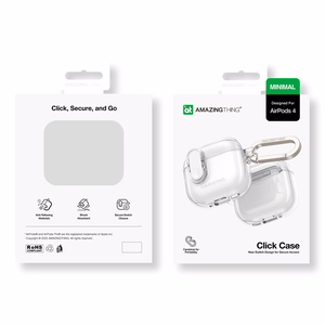 AmazingThing Minimal Suojakuori AirPods 4:lle - kirkas