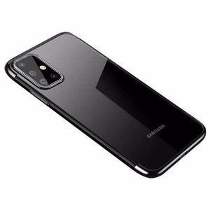 Kirkas väri Asia Gel TPU elektrolyyttinen kehys Cover Samsung Galaxy A72 4G musta musta