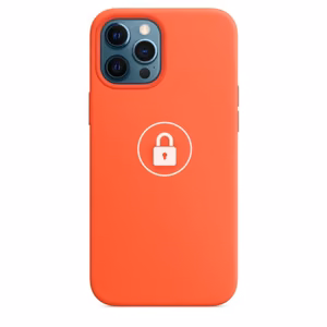 Puhelimen suojakuori Silicone Case v2 Apple iPhone 12 (12 Pro):lle, Electric Orange, pakkauksessa
