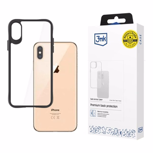 3mk Satin Armor Case+ iPhone Xs Max:lle - läpinäkyvä musta