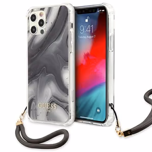 Guess Marble Collection iPhone 12 / iPhone 12 Pro -kotelo - harmaa