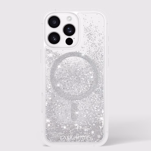 Case-Mate Waterfall MagSafe suojakuori iPhone 16 Pro Max -laitteelle, hopeanvärinen
