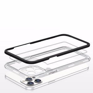 Kirkas 3in1 tapauksessa iPhone 12 Pro runko geeli kansi musta