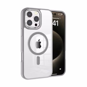 Premium Mag Cover Suojakuori Apple iPhone 15 Plus harmaa