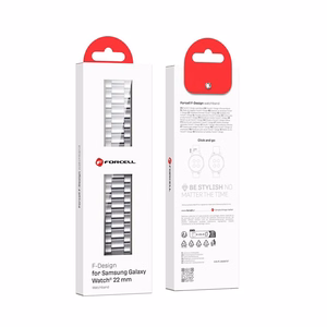 Hihna Samsung Galaxy Watchille Forcell F-Design FS06 terassolki 20 mm hopeinen