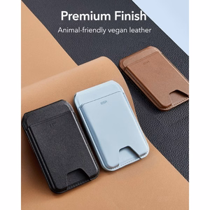 ESR Classic RFID-suojattu MagSafe-magneettikorttikotelo puhelimelle jalustalla – musta