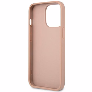 Guess GUHCP14LPSATLP iPhone 14 Pro 6.1 "vaaleanpunainen / vaaleanpunainen kovakotelo SaffianoTriangle Logo