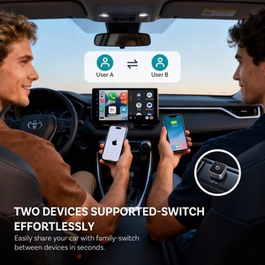 Langaton CarPlay/Android Auto -sovitin Ottocast Mini Cube musta