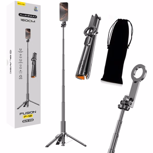 Blavec Selfie Stick Aluminium Fusion P-12 Magsafe Auto pop jalusta + kauko-ohjain 1,60 m (SSFP12-MTRAPB160) musta
