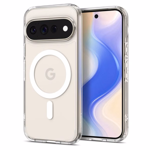 Spigen Ultra Hybrid Mag MagSafe-suojakuori Google Pixel 11 Pro XL – läpinäkyvä ja valkoinen