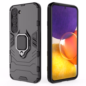 Ring Armor case for Samsung Galaxy S23 armored cover magnetic holder ring black