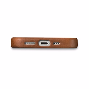 iCarer Öljyvaha Premium Nahkakotelo iPhone 14 Plus Magneettinen nahkakotelo MagSafe ruskea (WMI14220703-RB)