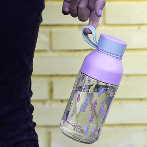 Quokka Ice Kids with Strap Ecozen -juomapullo, 430 ml, Feathers