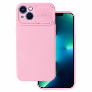 Camshield Soft Suojakuori iPhone 13:lle vaaleanpunainen