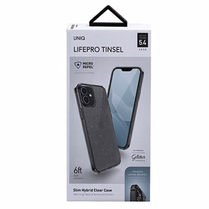 Uniq LifePro Tinsel kotelo iPhone 12 mini - musta