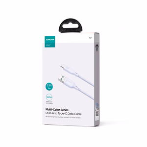Joyroom Multi-Color Series S-A34 USB-A / USB-C 100W Kaapeli 1 m - violetti