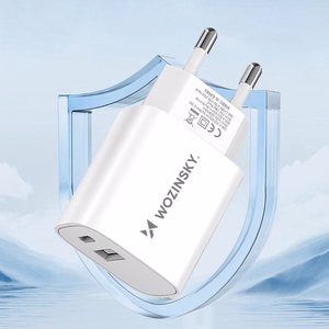 Charger Wozinsky (WGWCW) (1xUSB-C;1xUSB 3A 20W) white