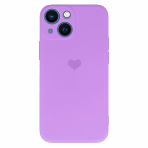 Vennus Silicone Heart Suojakuori iPhone 14 Plus:lle malli 1 violetti