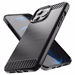 Carbon Case Joustava kansi TPU asia iPhone 13 Pro Max musta