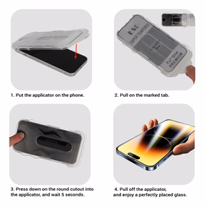 Tempered Glass Full Glue Easy-Stick Box for IPHONE 16 PRO MAX BLACK