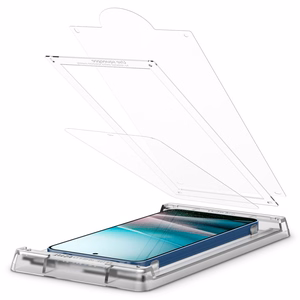 Spigen Elite Shield Ez Fit Samsung Galaxy S25 -puhelimelle läpinäkyvä