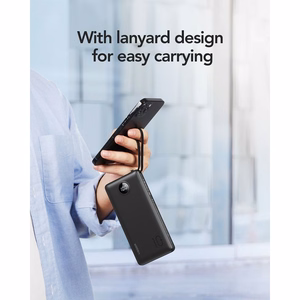 Varavirtalähde Veger C10 (W1116) 10000 mAh sisäänrakennetuilla Micro-USB / Type-C / Lightning -kaapeleilla musta