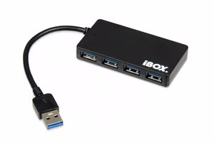 iBox IUH3F56 interface hub USB 3.2 Gen 1 Type-A 5000 Mbit/s Black