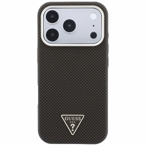 Guess Kevlar Triangle Logo MagSafe suojakuori mallille iPhone 17 Pro Max / 18 Pro Max – väri: ruskea