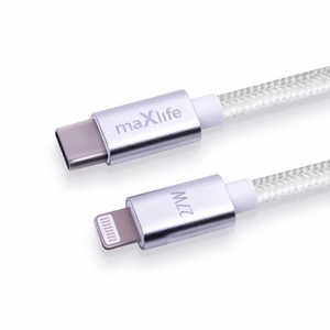 Maxlife MXUC-12 cable USB-C - Lightning 1,0 m 27W white