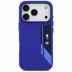 BMW M Silicon Vertical Logo MagSafe Suojakuori iPhone 17 Pro - laivastonsininen