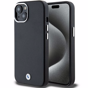 BMW Signature Wrapped Metal MagSafe Suojakuori iPhone 15 Plus / 14 Plus:lle - musta