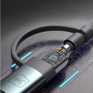 3mk Hyper Cable N-SERIES 2 in 2 USB-A / USB-C ja USB-C / Lightning 1.2m QC 3.0 9V/2A 60W - musta