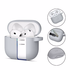Tech-Protect Silicone Hook Suojakuori AirPods 4 -kuulokkeille - harmaa