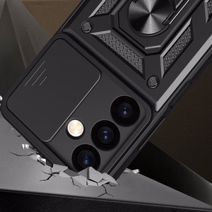Hybrid Armor Camshield panssarisuojakuori Samsung Galaxy S24+:lle kamerasuojalla - musta
