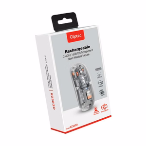 Cliptec Tietokonehiiri Transparent RZS630 langaton optinen 1600DPI