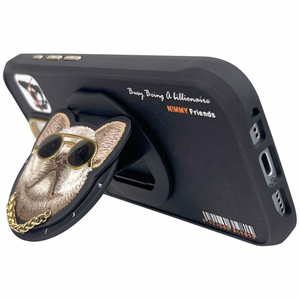 Nimmy Glasses Cool Dog MagSafe Suojakuori iPhone 16 Pro Max:lle - musta