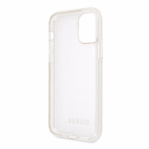 Guess GUHCN58PCGLSI iPhone 11 Pro hopea/hopea kova kotelo Glitter Glitter